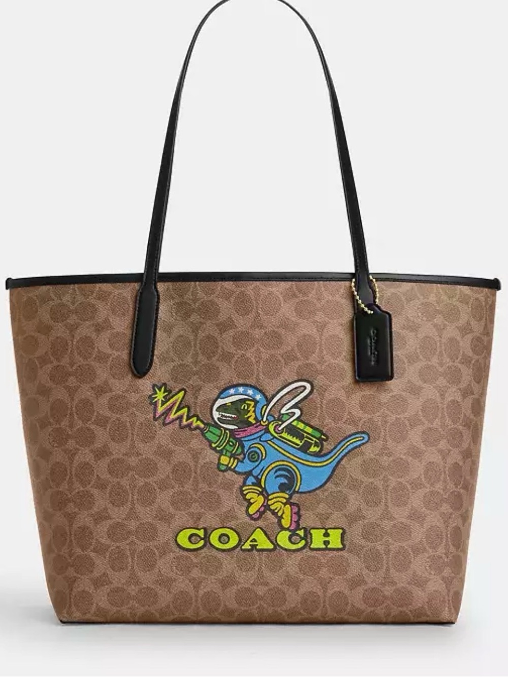 🦖✨ Coach Cosmic City Tote in Signature Canvas with Rexy ✨🦖